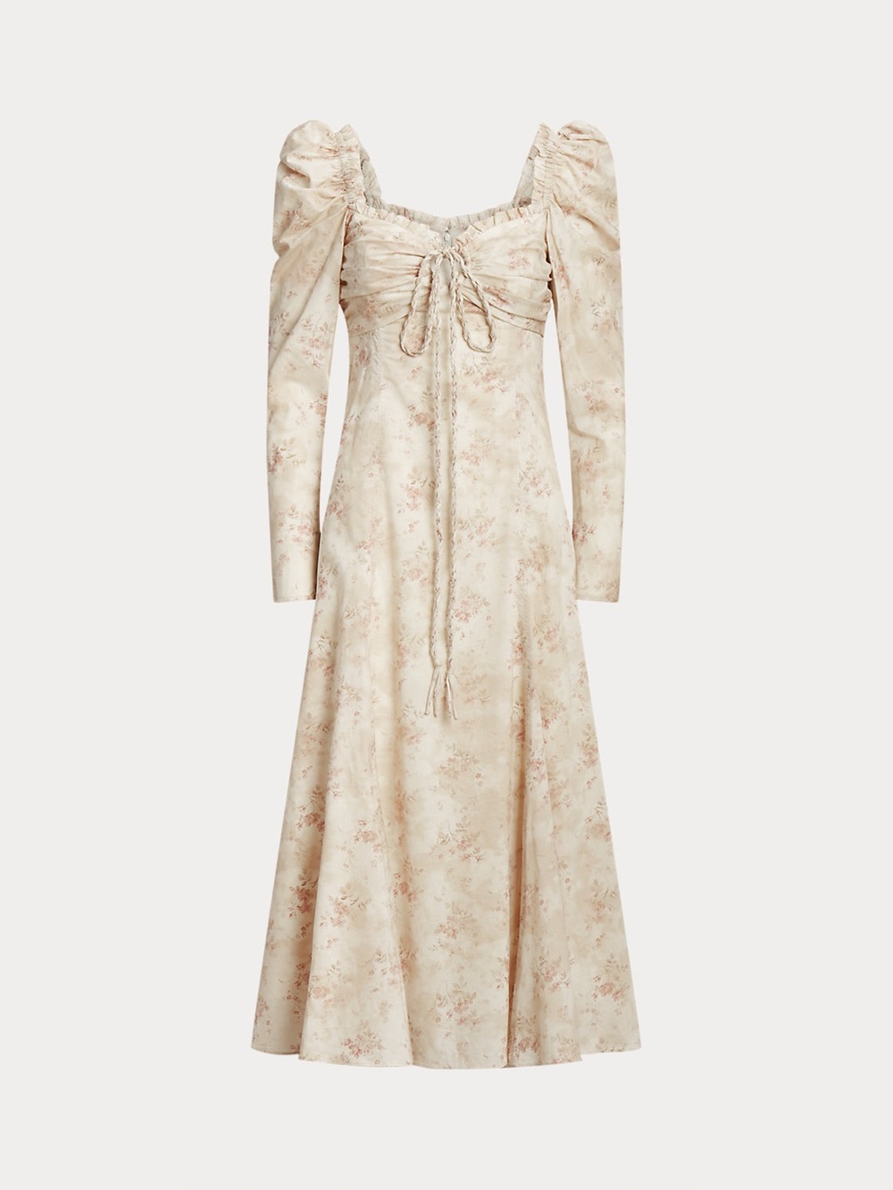 Floral-Print Cotton Halter-Tie Dress